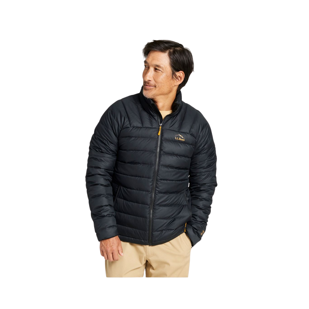 L.L. BEAN MEN'S DOWN JACKET - BLACK - FRONT