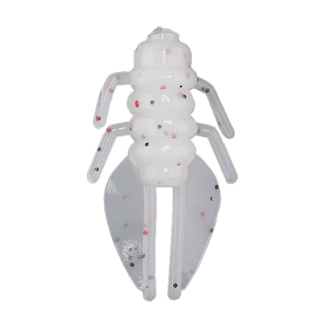 LAKE EFFECT NASTY PLASTICS NYMPH JR SUPER GLOW - WHITE