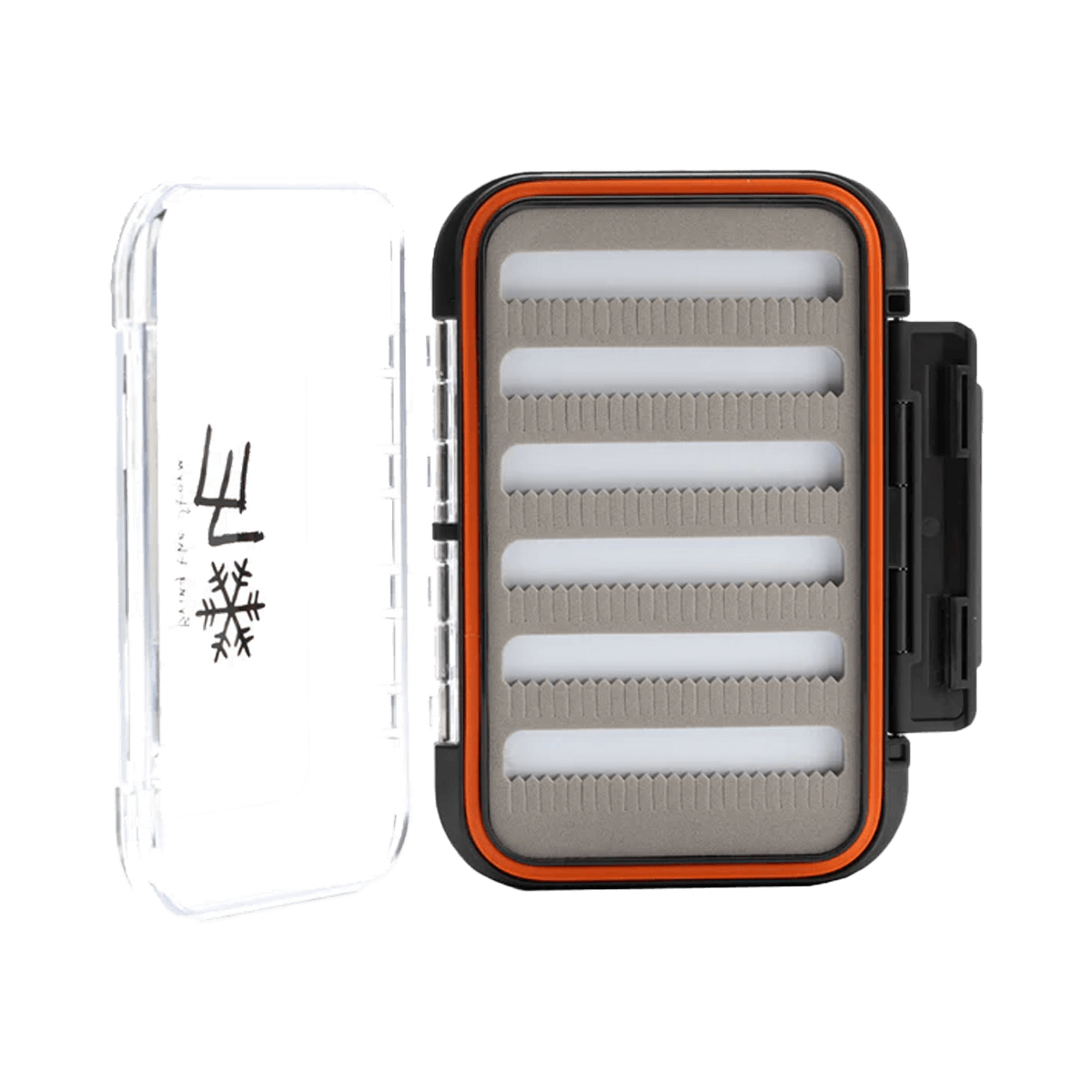 LAKE EFFECT X-TREME ICE JIG BOX - SUNFISH ORANGE - INSIDE VIEW