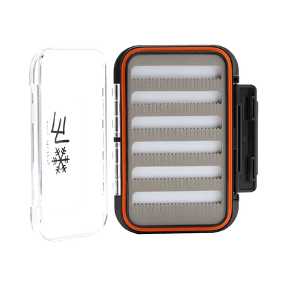 LAKE EFFECT X-TREME ICE JIG BOX - SUNFISH ORANGE - INSIDE VIEW
