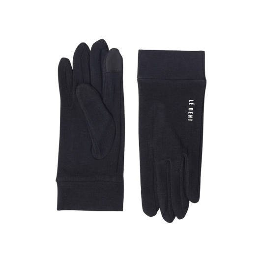LE BENT HW GRID FLEECE GLOVE LINER BLACK