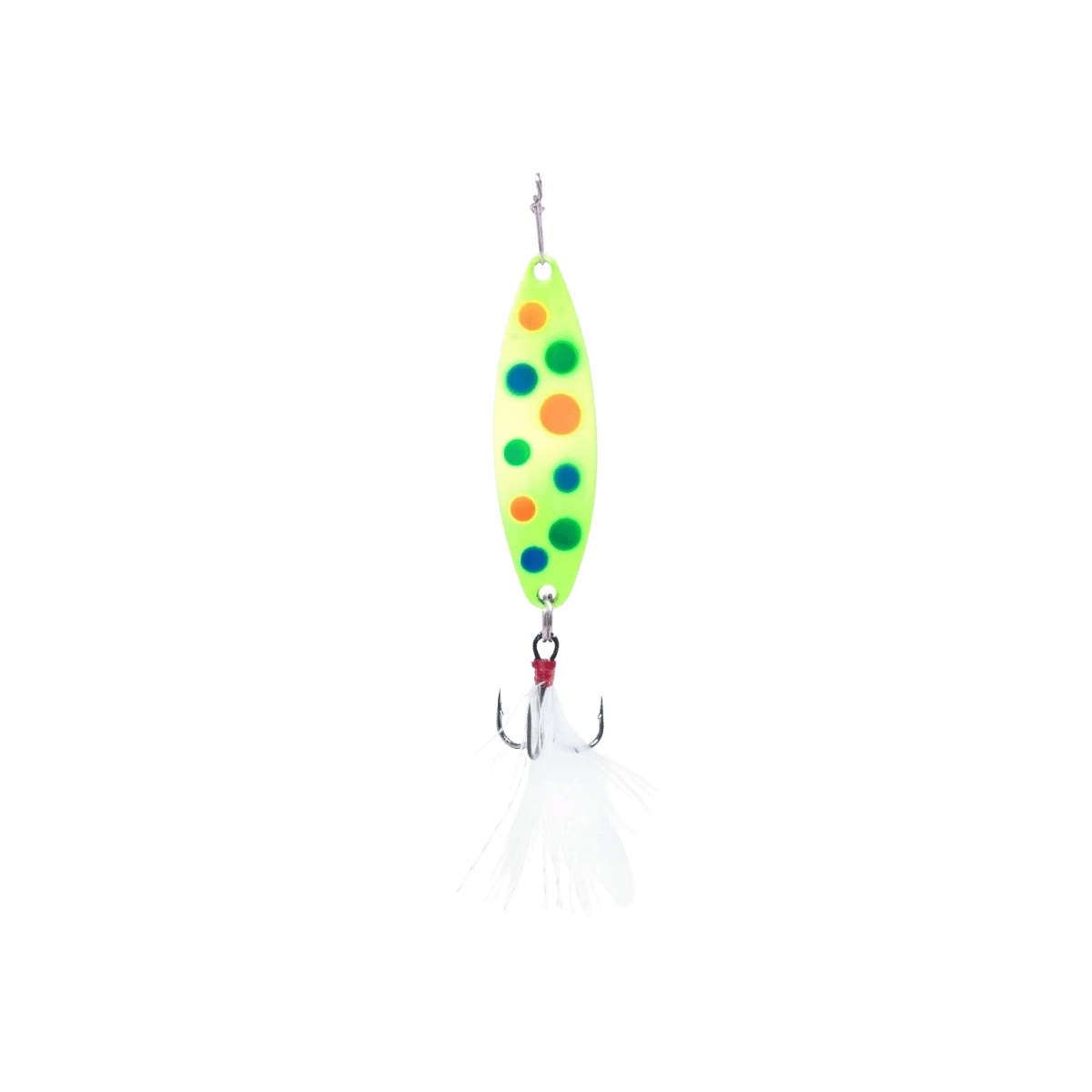 CLAM LEECH FLUTTER SPOON SZ08 - 1/4OZ -  GLOW CHART WONDERBREAD
