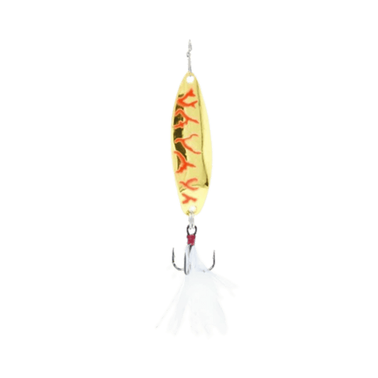 CLAM LEECH FLUTTER SPOON SZ08 - 1/4OZ - GLOW RED LIGHTNING