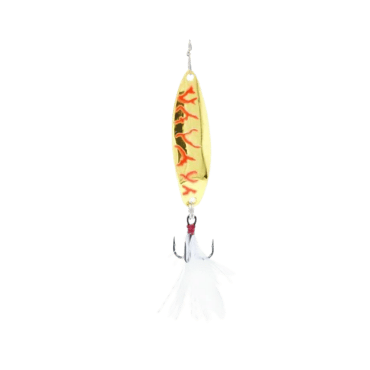 CLAM LEECH FLUTTER SPOON SZ10 - 1/8OZ - GLOW RED LIGHTNING