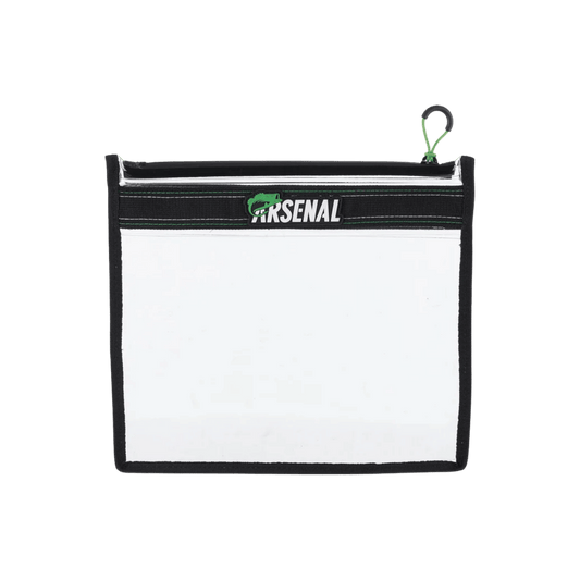 ARSENAL FISHING CORP LEGACY LURE & TACKLE BAG - 15X11 - CLEAR/BLACK/GREEN