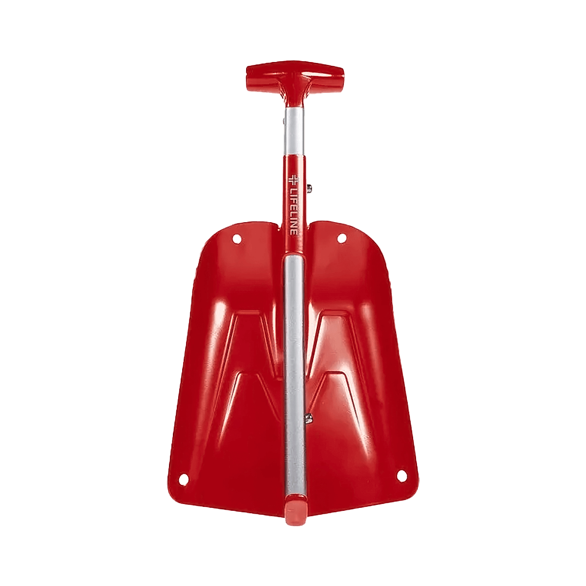 LIFELINE COLLAPSING AUTO UTILITY SHOVEL - RED - COLLASPED