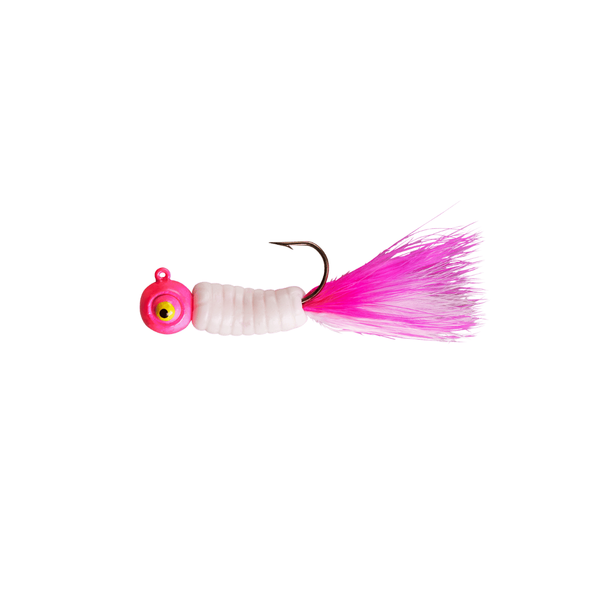 LINDY FUZZ-E-GRUB PINK WHITE IMAGE