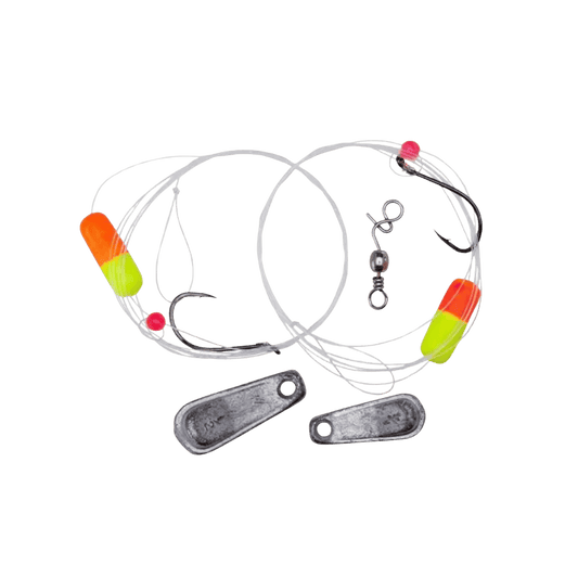 LINDY FLOATING CRAWLER LEECH RIG 2PK ORANGE/YELLOW