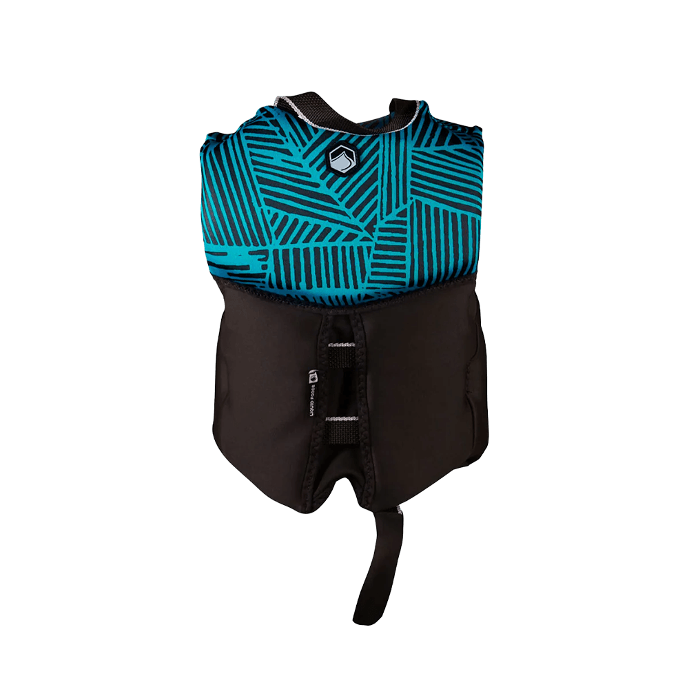 LIQUID FORCE CHILD FURY CGA LIFE JACKET 35 LBS to 55 LBS - Blue/Black back view