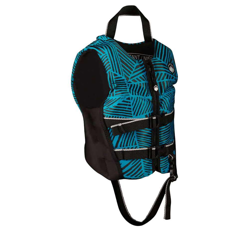 LIQUID FORCE CHILD FURY CGA LIFE JACKET 35 LBS to 55 LBS - Blue/Black side view