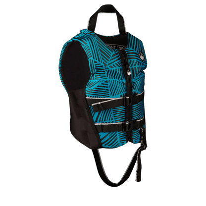 LIQUID FORCE CHILD FURY CGA LIFE JACKET 35 LBS to 55 LBS - Blue/Black side view