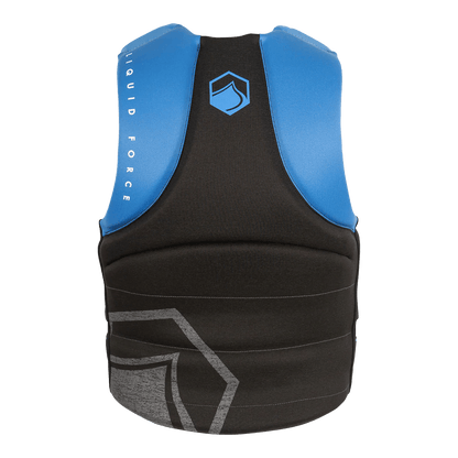LIQUID FORCE MEN'S HINGE CGA LIFE JACKET - BLUE/BLACK/GRAY back view