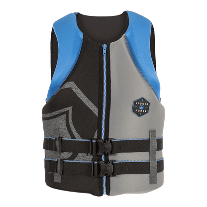 LIQUID FORCE MEN'S HINGE CGA LIFE JACKET - BLUE/BLACK/GRAY