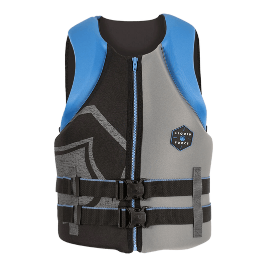 LIQUID FORCE MEN'S HINGE CGA LIFE JACKET - BLUE/BLACK/GRAY