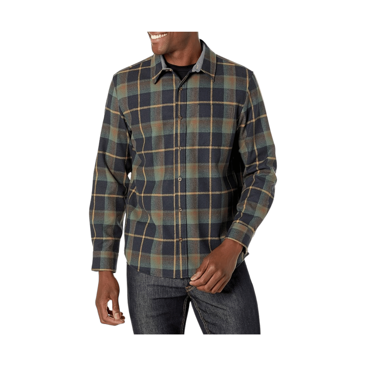 PENDLETON MEN'S LODGE SHIRT REG - AQUA/SLATE OMBRE