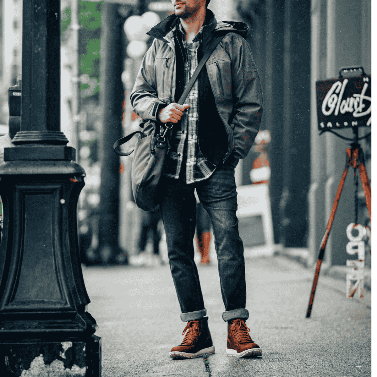 DANNER MEN'S LOGGER 917 GTX 6" BOOTS MEDIUM - MONKS ROBE - LIFESTYLE IMAGE 2