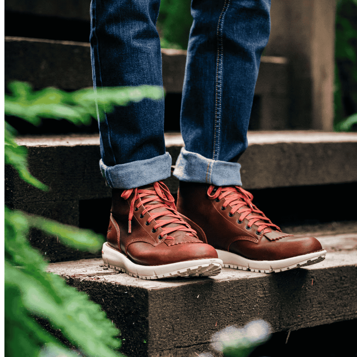 DANNER MEN'S LOGGER 917 GTX 6" BOOTS MEDIUM - MONKS ROBE - LIFESTYLE IMAGE 1