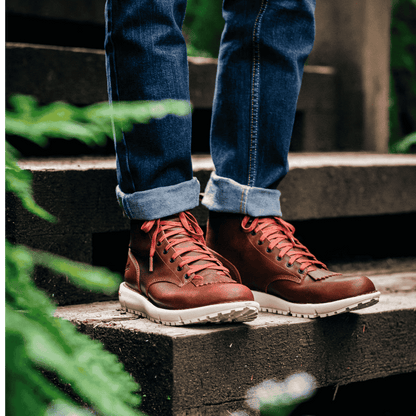 DANNER MEN'S LOGGER 917 GTX 6" BOOTS MEDIUM - MONKS ROBE - LIFESTYLE IMAGE 1