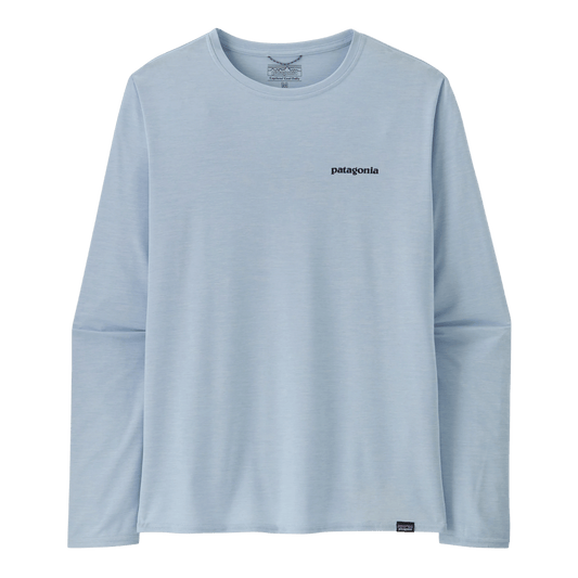 LONGSLEEVE CAPILENE COOL DAILY SHIRT WATER - FITZ ROY TROUT: FLECK BLUE FRONT