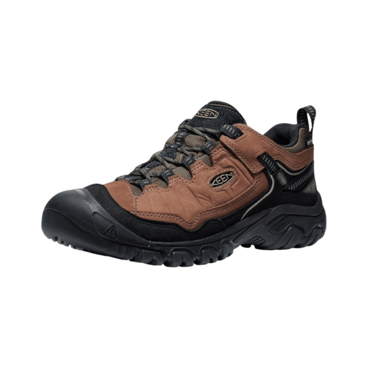 KEEN MEN'S TARGHEE IV WP LOW WIDE - BISON/BLACK - SIDE VIEW