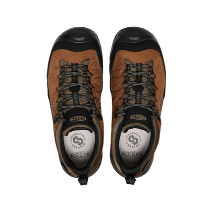 KEEN MEN'S TARGHEE IV WP LOW WIDE - BISON/BLACK - TOP VIEW