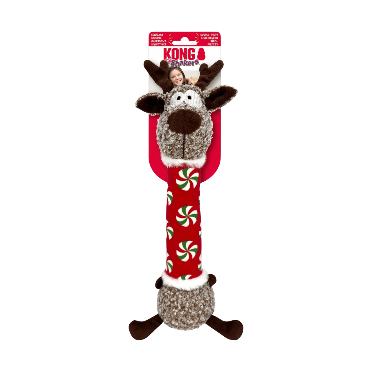 KONG HOLIDAY SHAKERS LUVS REINDEER - MEDIUM