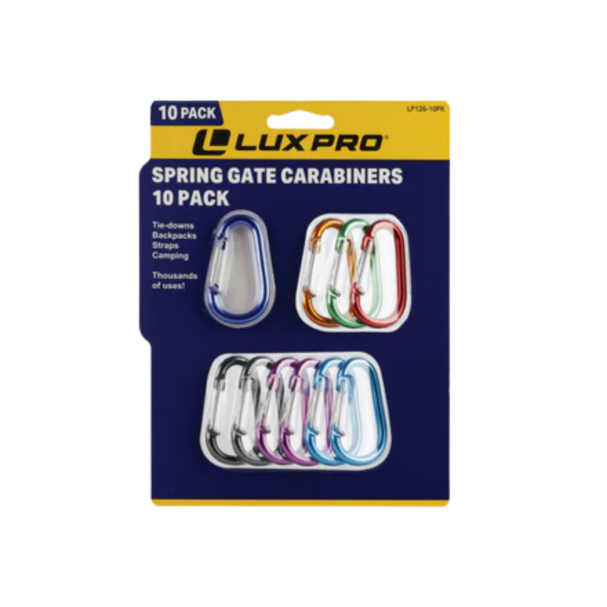 LUX PRO MULTI COLOR CARABINERS 10 PACK IMAGE