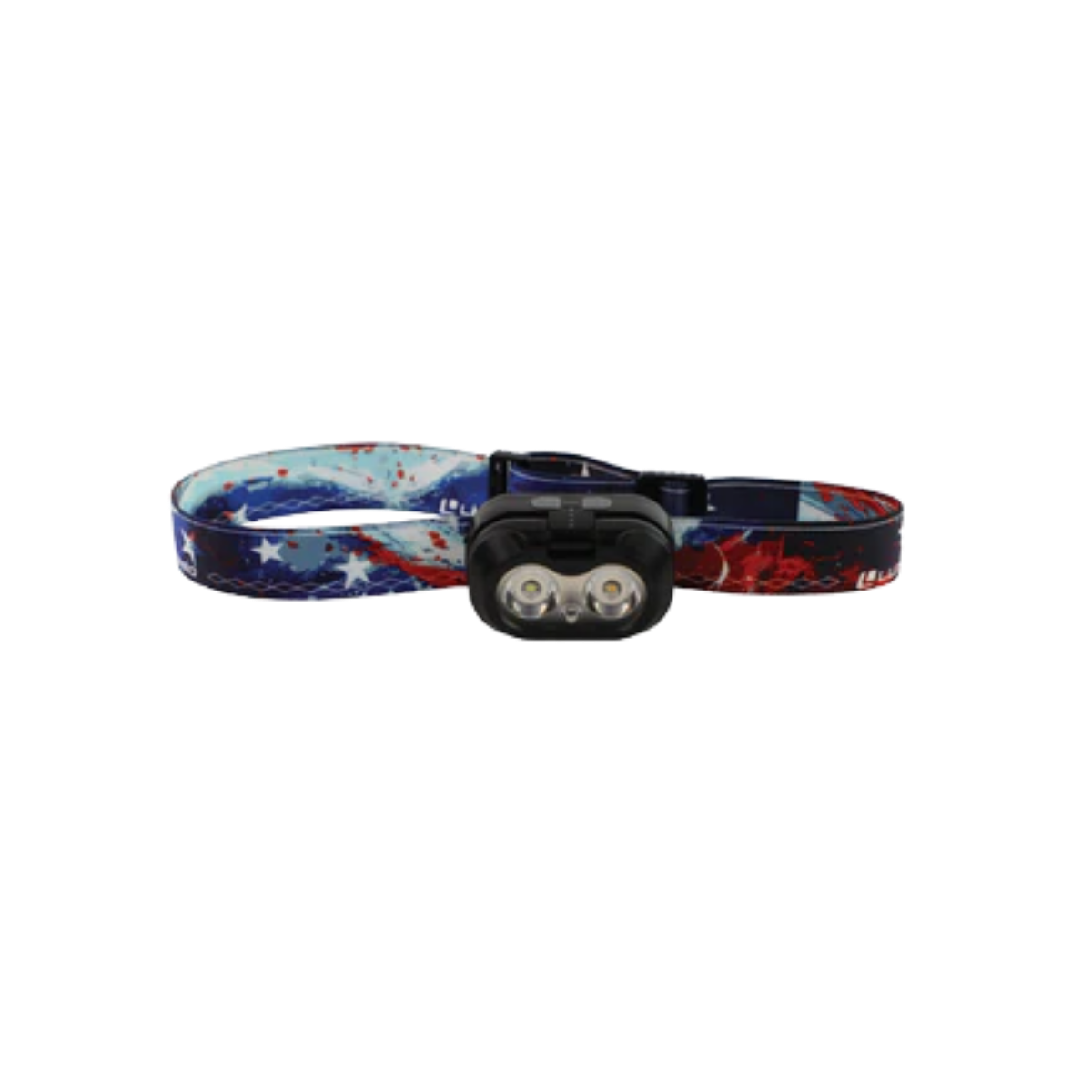 LUX PRO RECHARGABLE FLIP UP HEADLAMP US FLAG DESIGN