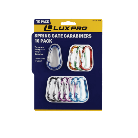 LUX PRO SPRING GATE CARABINERS 10PK IMAGE