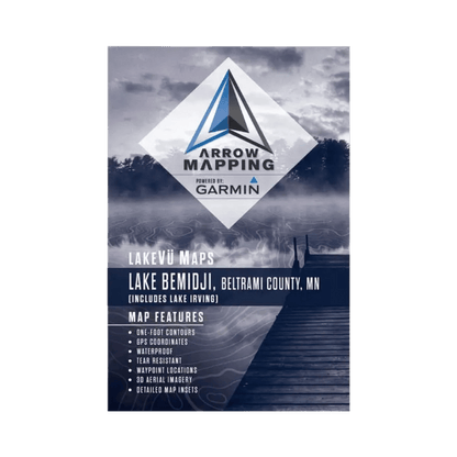 LAKE MAPS ARROW MAPPING LAKE BEMIDJI - FRONT VIEW