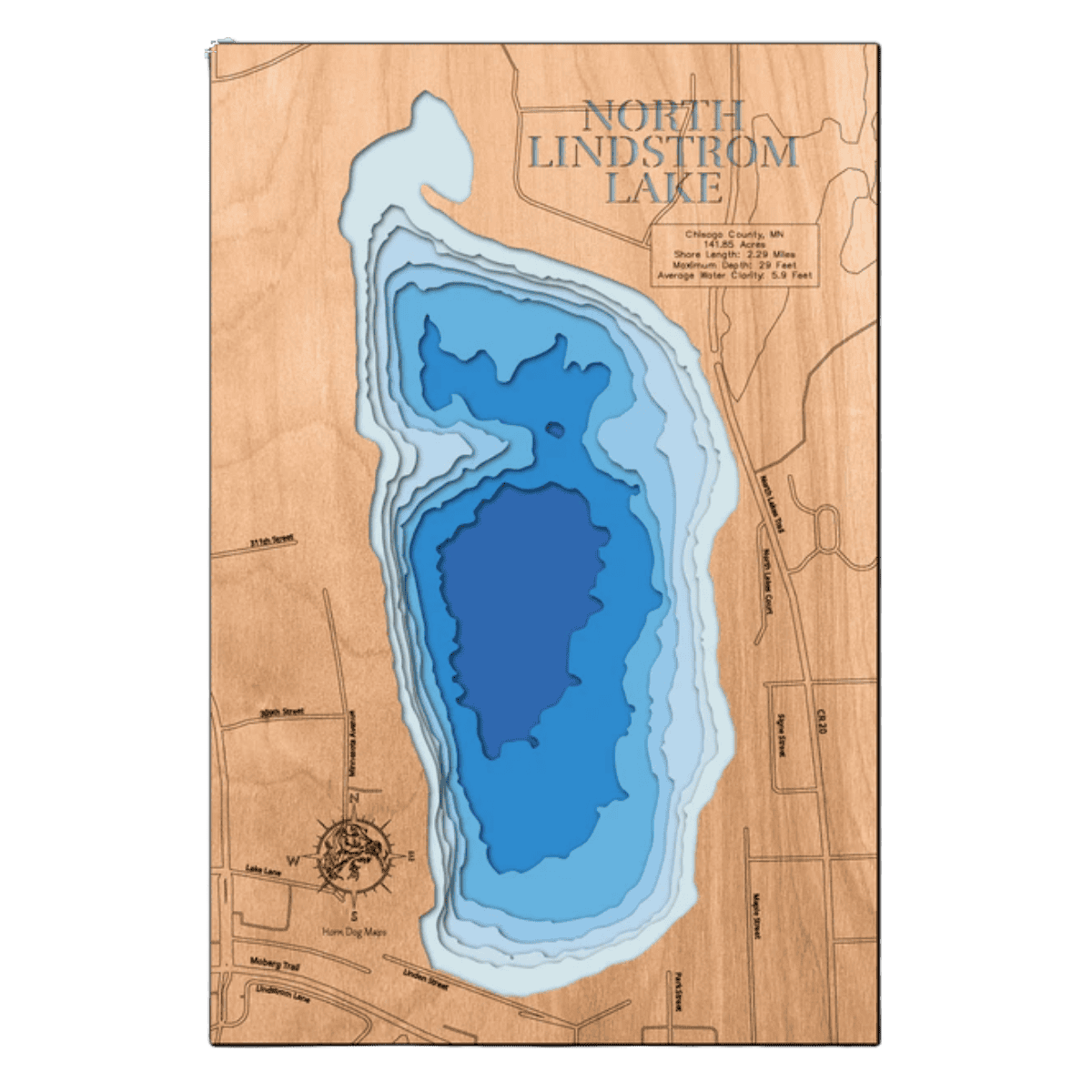 LAKEMAPS/IN DEPTH FHS NORTH LINDSTROM/CHISAGO CHAIN