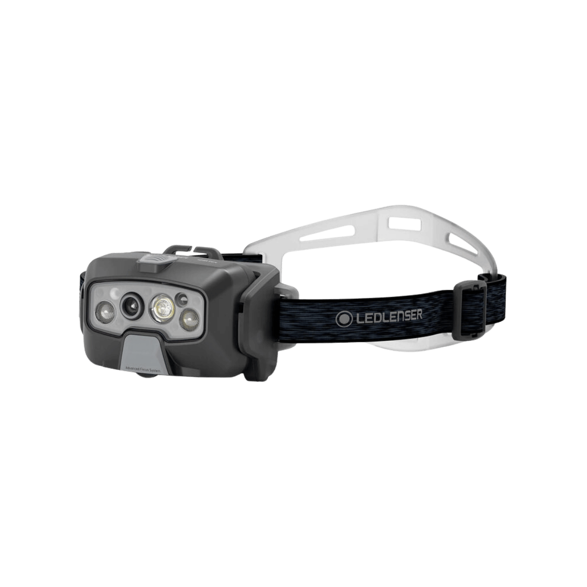 LEDLENSER RECHARGEABLE HEAD TORCH - SIDE FRONT VIEW