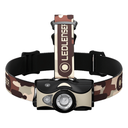 LEDLENSER REMOVABLE HEAD LAMP - CAMO - 600LM -  FRONT VIEW
