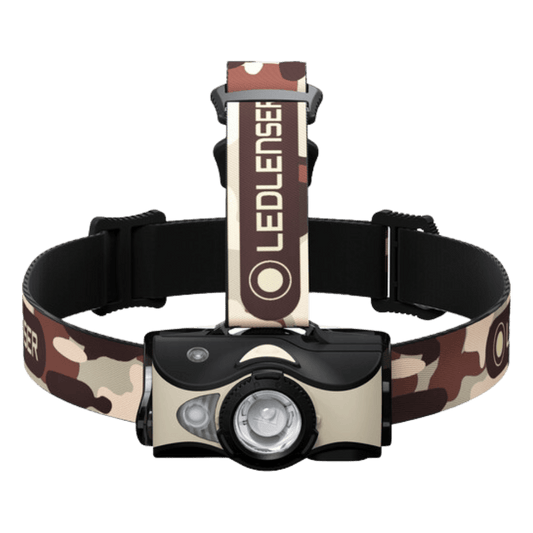 LEDLENSER REMOVABLE HEAD LAMP - CAMO - 600LM -  FRONT VIEW