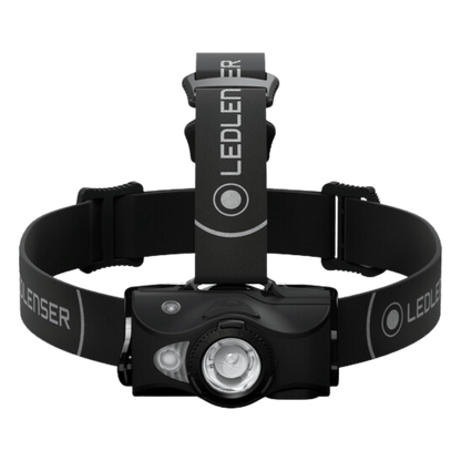 LEDLENSER REMOVABLE HEAD LAMP - BLACK - 600LM - FRONT VIEW
