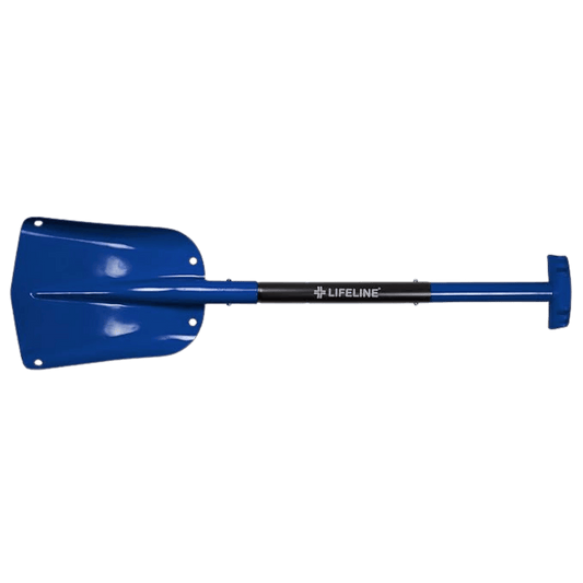 LIFELINE ALUMINUM SPORT UTILITY SHOVEL - BLUE/BLACK - ANGLED FRONT VIEW