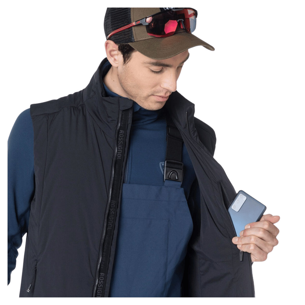 ROSSIGNOL MEN'S OPSIDE LIGHT INSULATED VEST - BLACK_SIDE POCKET