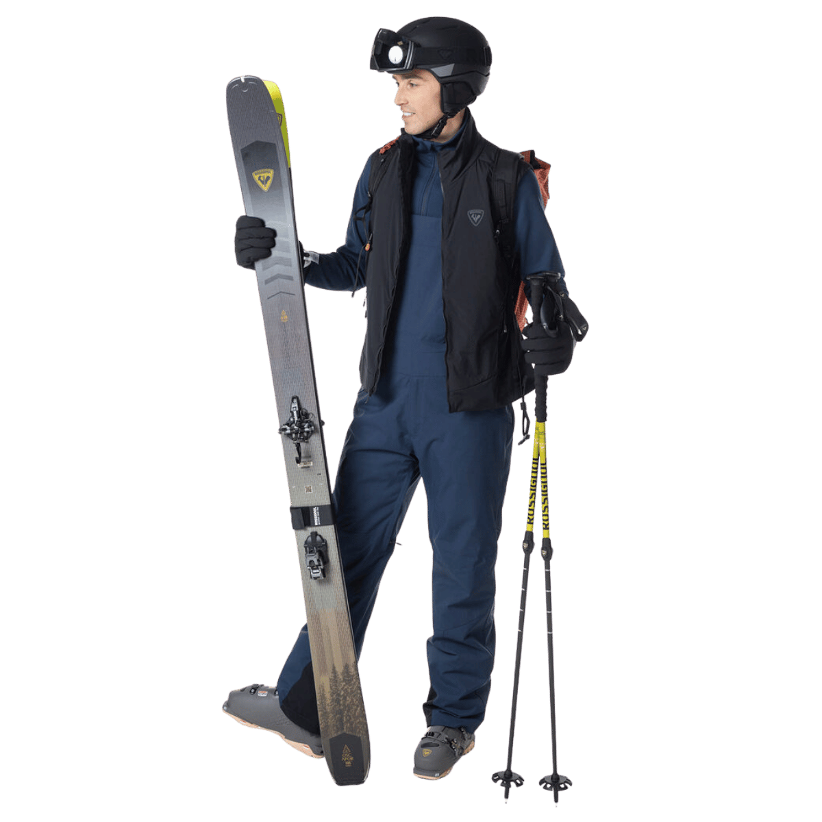 ROSSIGNOL MEN'S OPSIDE LIGHT INSULATED VEST - BLACK_FULL BODY