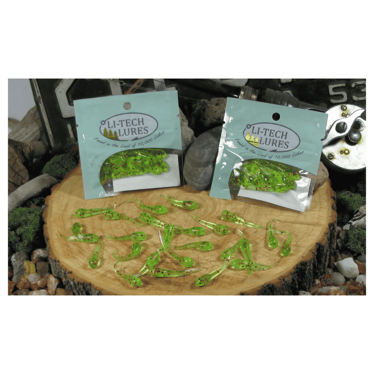 LITECH WIGGLE JIG - FLOURESCENT GREEN WITHE RED FLAKE