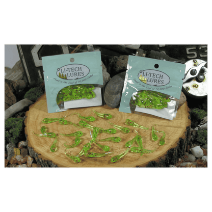 LITECH WIGGLE JIG - FLOURESCENT GREEN WITHE RED FLAKE
