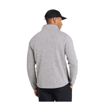 L.L.BEAN MEN'S SWEATER FLEECE FULL-ZIP JACKET REGULAR - GREY HEATHER - BACK VIEW