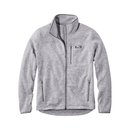 L.L.BEAN MEN'S SWEATER FLEECE FULL-ZIP JACKET REGULAR - GREY HEATHER