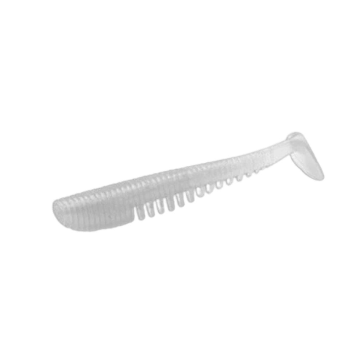 FISHDADDY LUCKY J-SHAD BIOSILICONE GLOW PLASTICS - 16pcs/pk - WHT GLOW RED