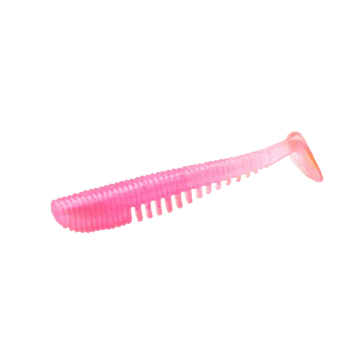 FISHDADDY LUCKY J-SHAD BIOSILICONE GLOW PLASTICS - 16pcs/pk - PNK GLOW ORG