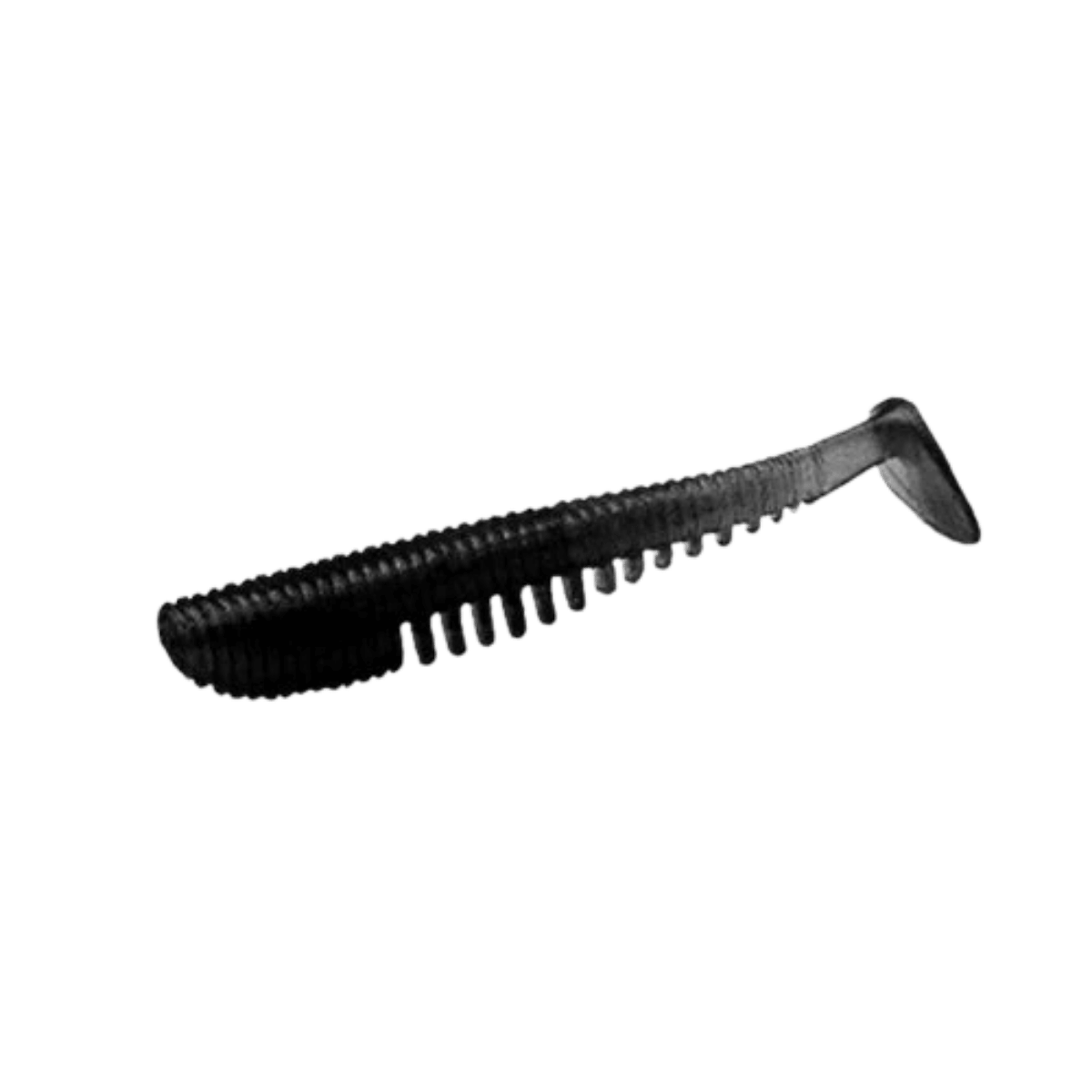 FISHDADDY LUCKY J-SHAD BIOSILICONE GLOW PLASTICS - 16pcs/pk - BLK GLOW GRN