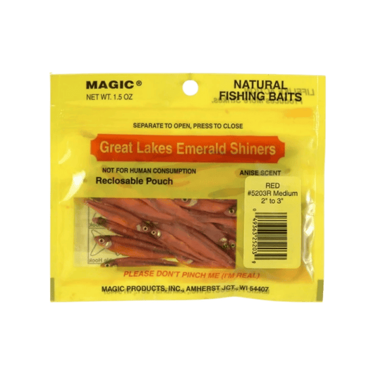 MAGIC PRESERVED SHINER MINNOWS LG-1.5OZ RED