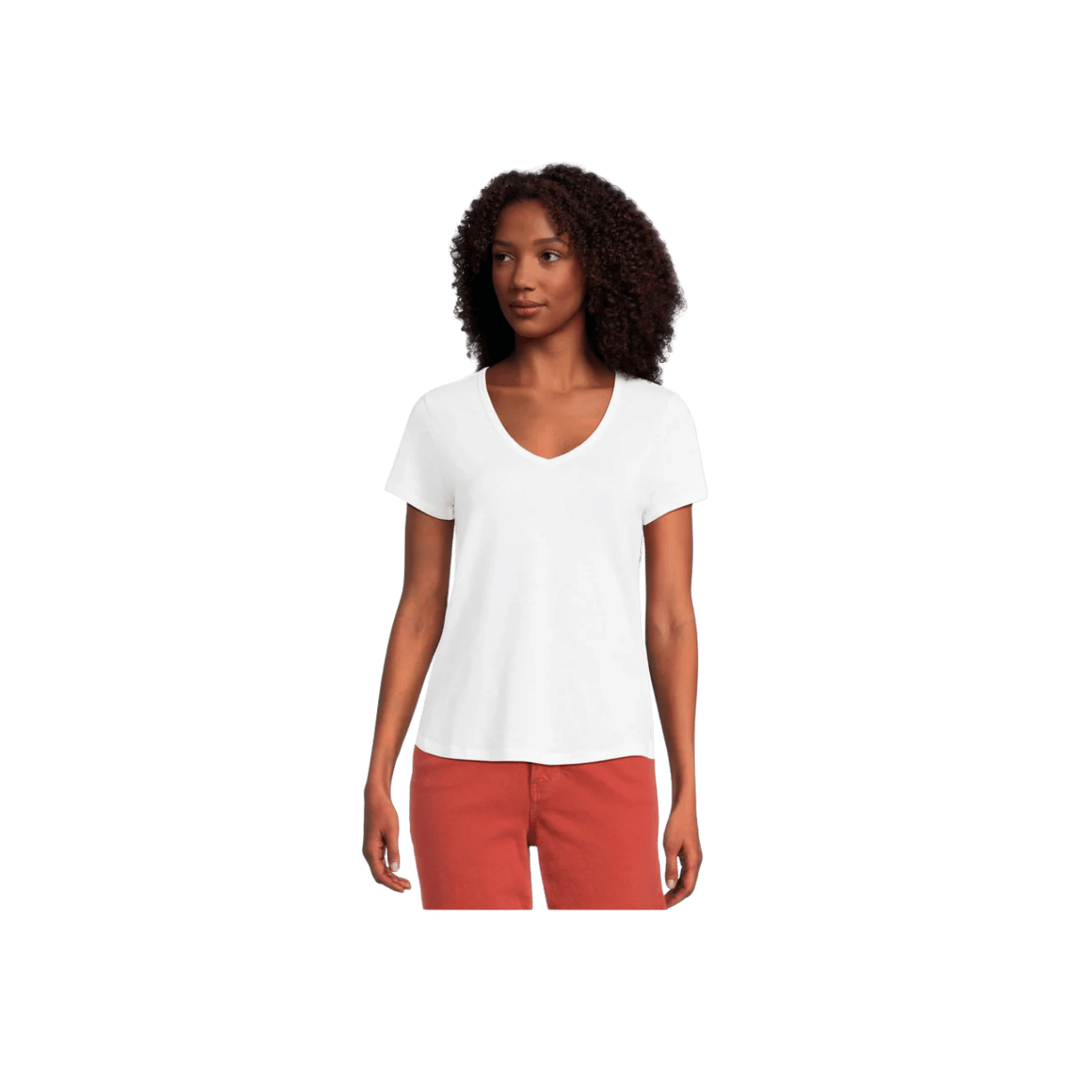 TOAD + CO WOMEN'S MARLEY SS V TEE - TRUE WHITE