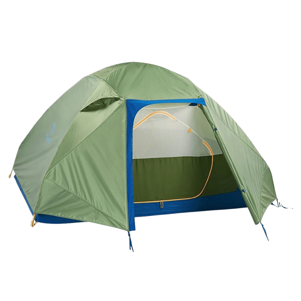 MARMOT TUNGSTEN 4P BACKPACKING TENT - FOLIAGE/DK AZURE SIDE VIEW