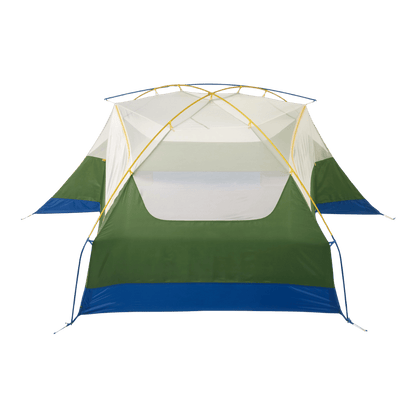 MARMOT LIMELIGHT 3P BACKPACKING TENT - FOLIAGE/DK AZURE BACK VIEW 