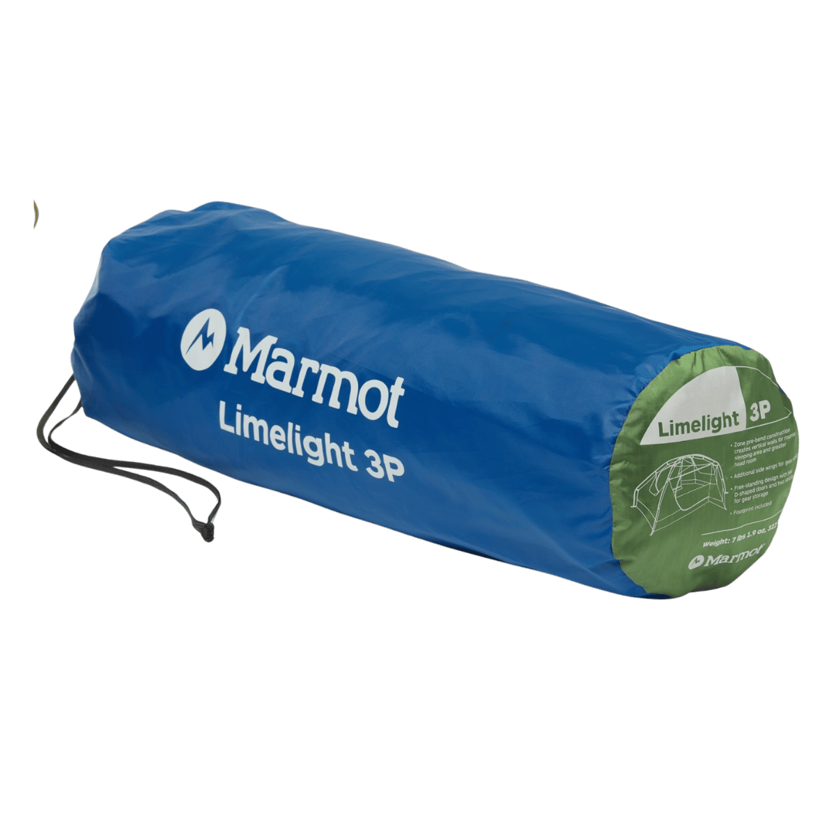 MARMOT LIMELIGHT 3P BACKPACKING TENT - FOLIAGE/DK AZURE STUFF SACK